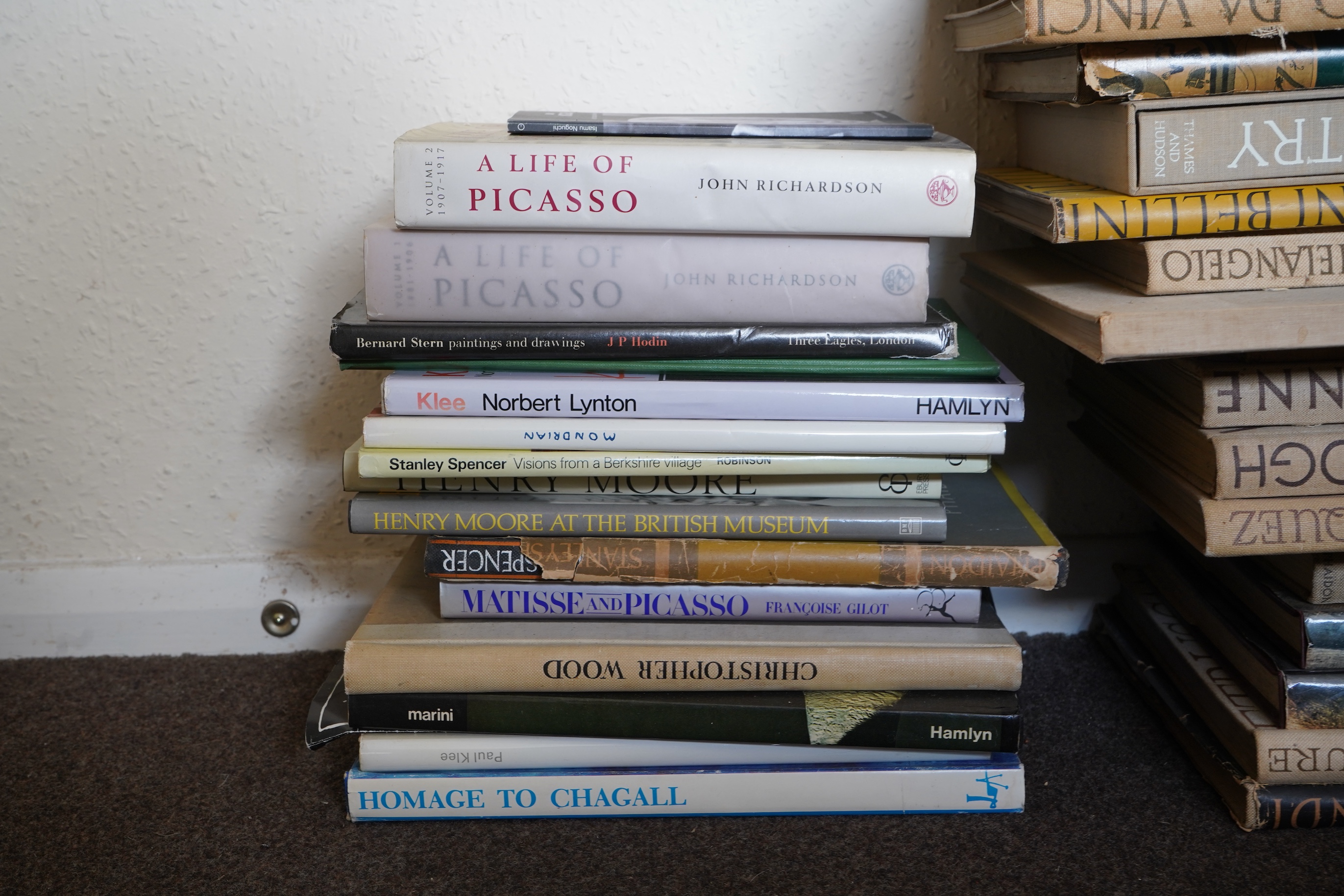 Richardson, John - A Life of Picasso. vols. 1 and 2 only (ex.4). illus. throughout; publisher's cloth and d/wrappers, 4to. 1991-96; Lynton, Norbert-Klee. 3nd edition. num. coloured and other illus.; publisher's cloth and